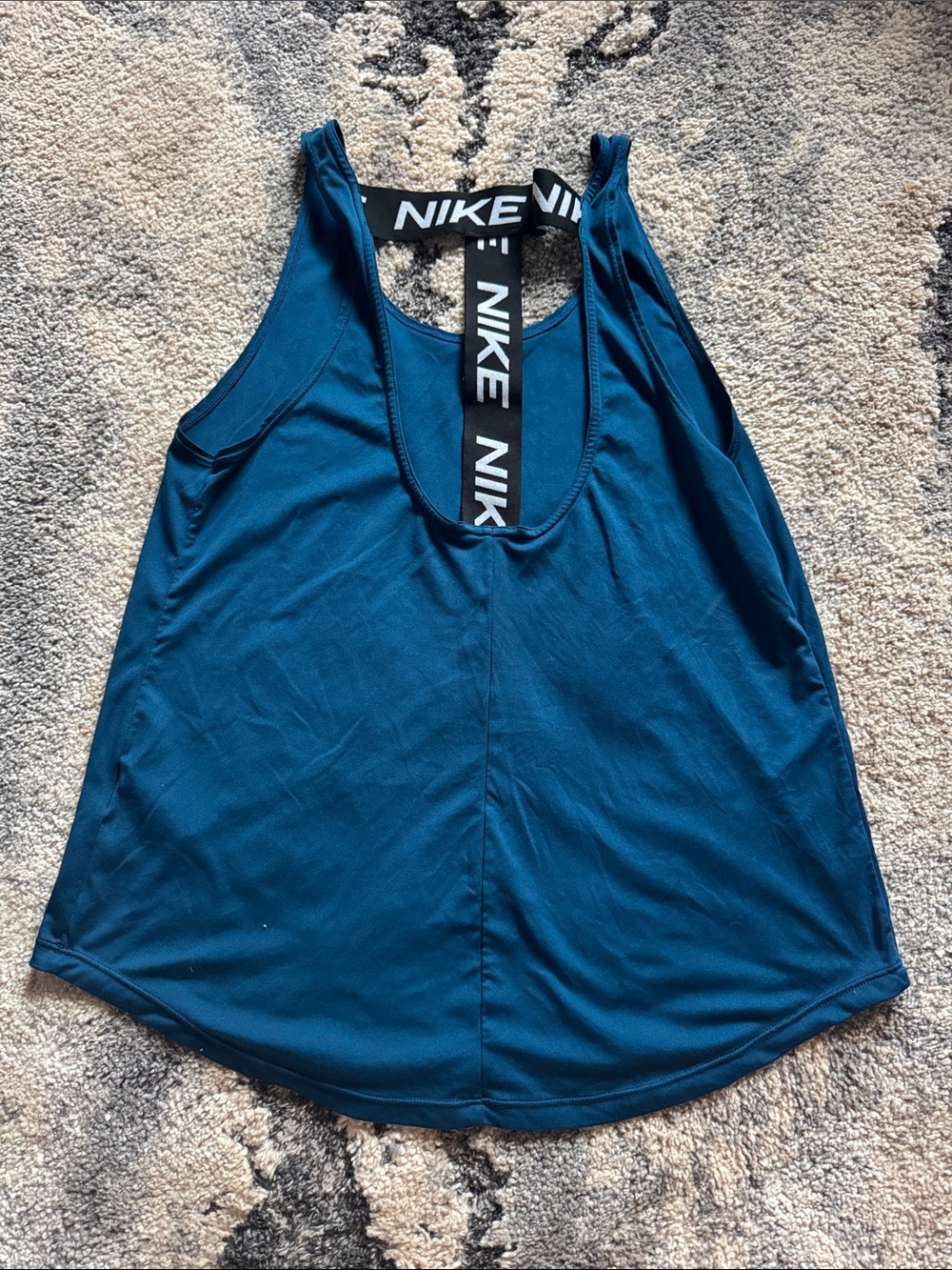 Nike Teal Scoop Neck Athletic Tank with Branded Strap - Picture 4 of 4